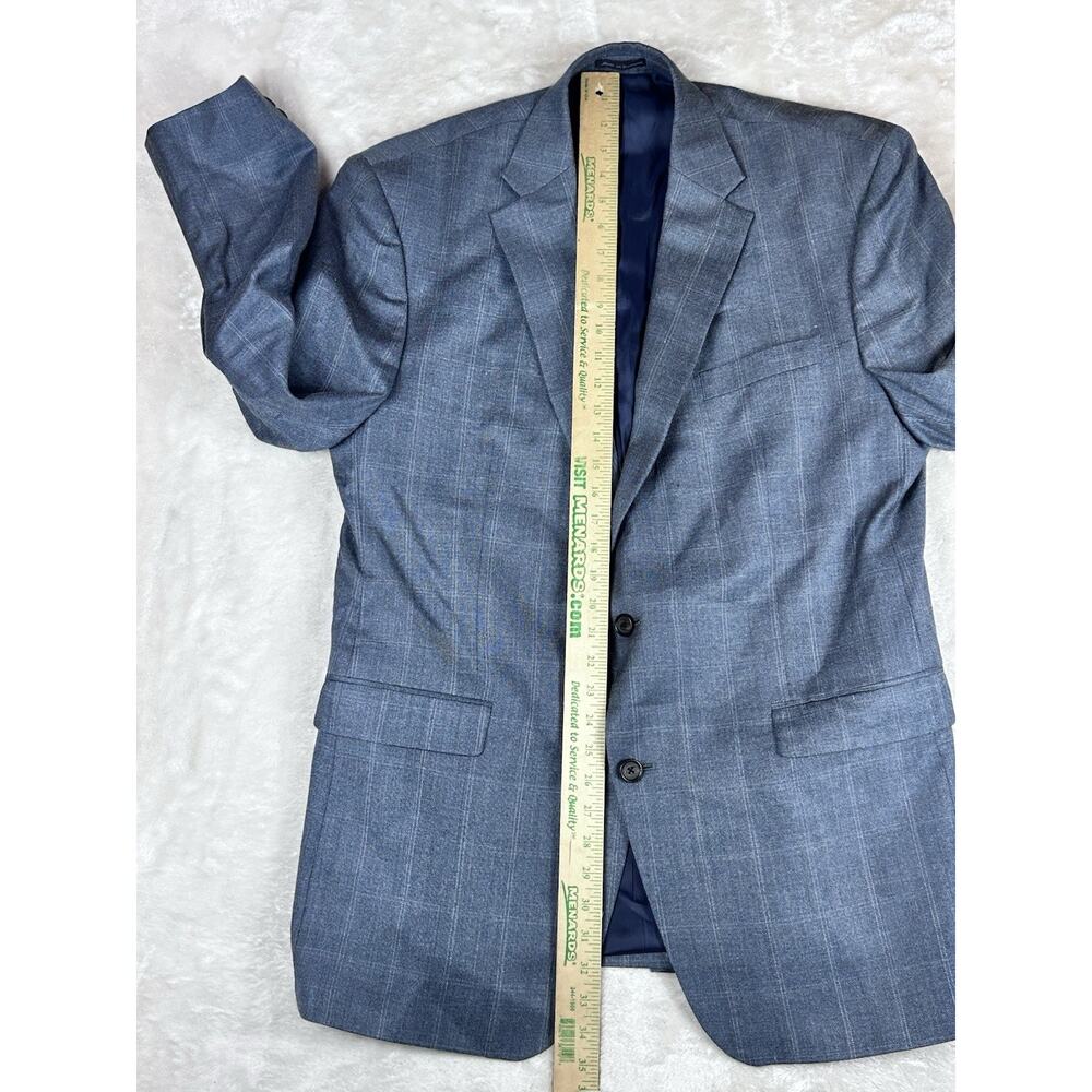 Lauren Ralph Lauren Jacket Mens 44 L Blue Plaid Silk Wool Blazer Pockets Formal - Picture 6 of 9